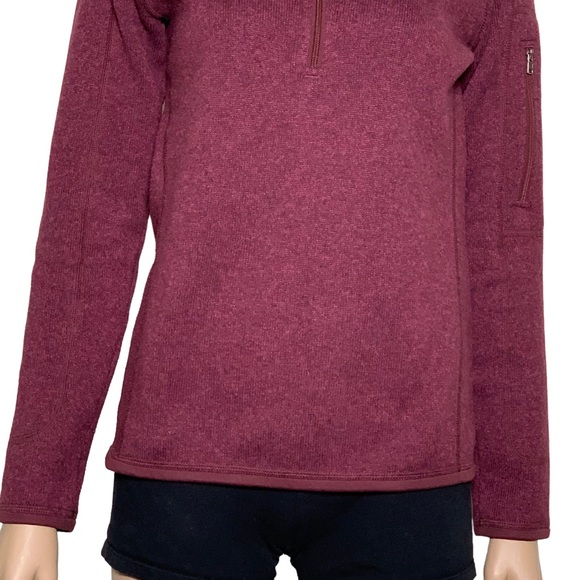 Patagonia Better Sweater Women's Maroon 1/4 Zip Pullover XS - Picture 3 of 13